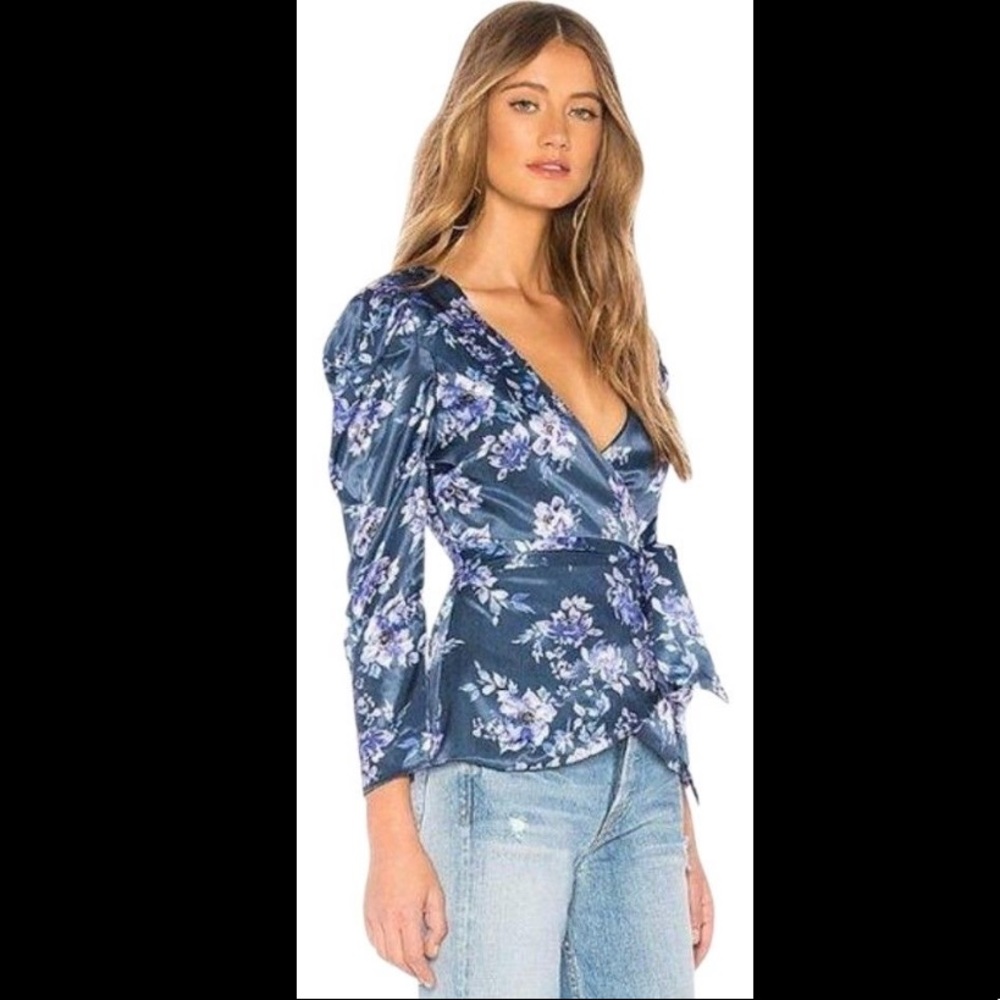 NWT Majorelle Baylor Floral Wrap Top Rainwater Size: M